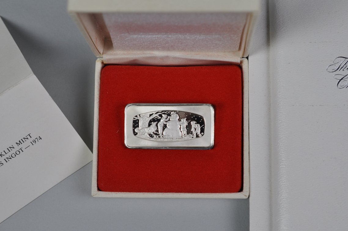 1974 Chirstmas Silver Ingot and 1970s Ingot Set, photo 2 of 15
