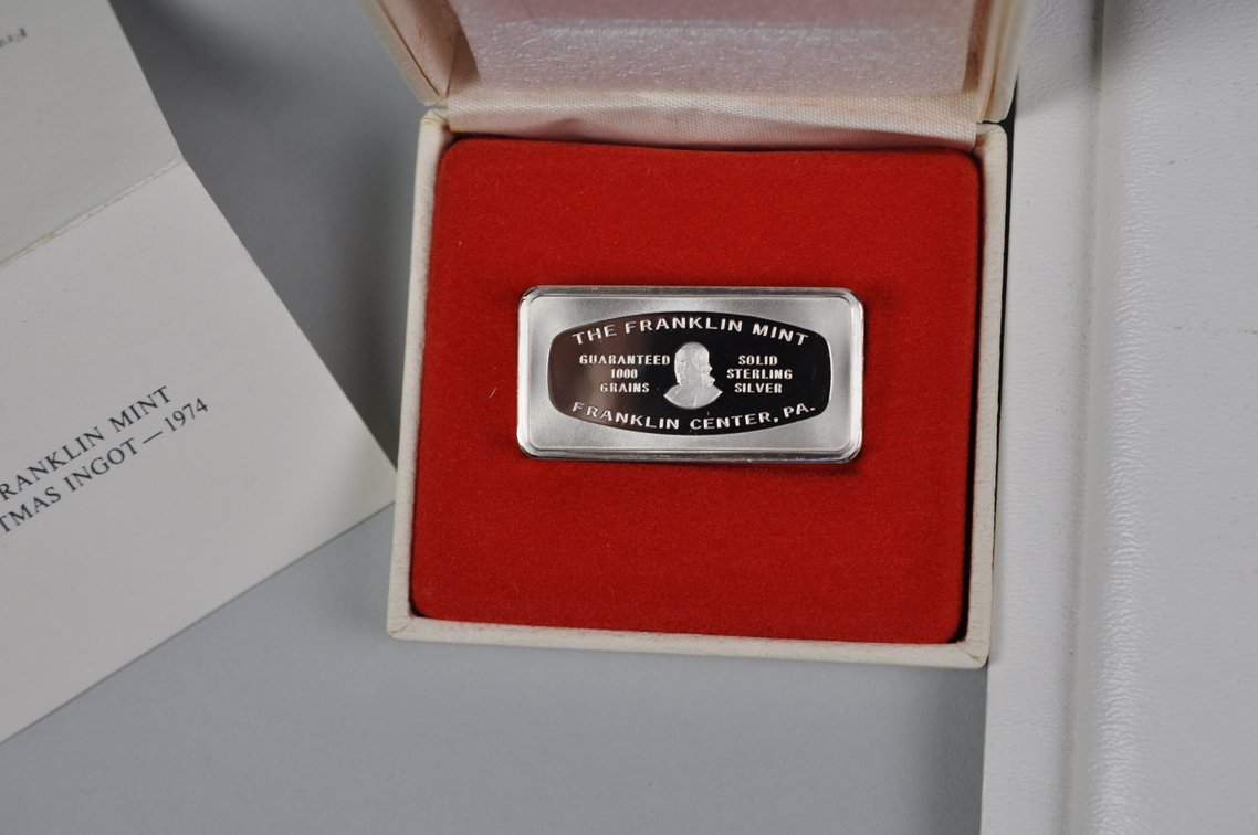 1974 Chirstmas Silver Ingot and 1970s Ingot Set, photo 5 of 15