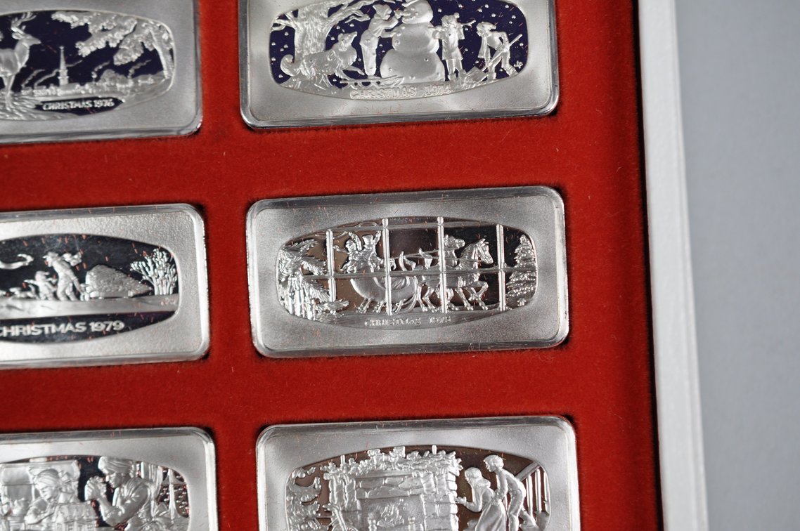 1974 Chirstmas Silver Ingot and 1970s Ingot Set, photo 10 of 15