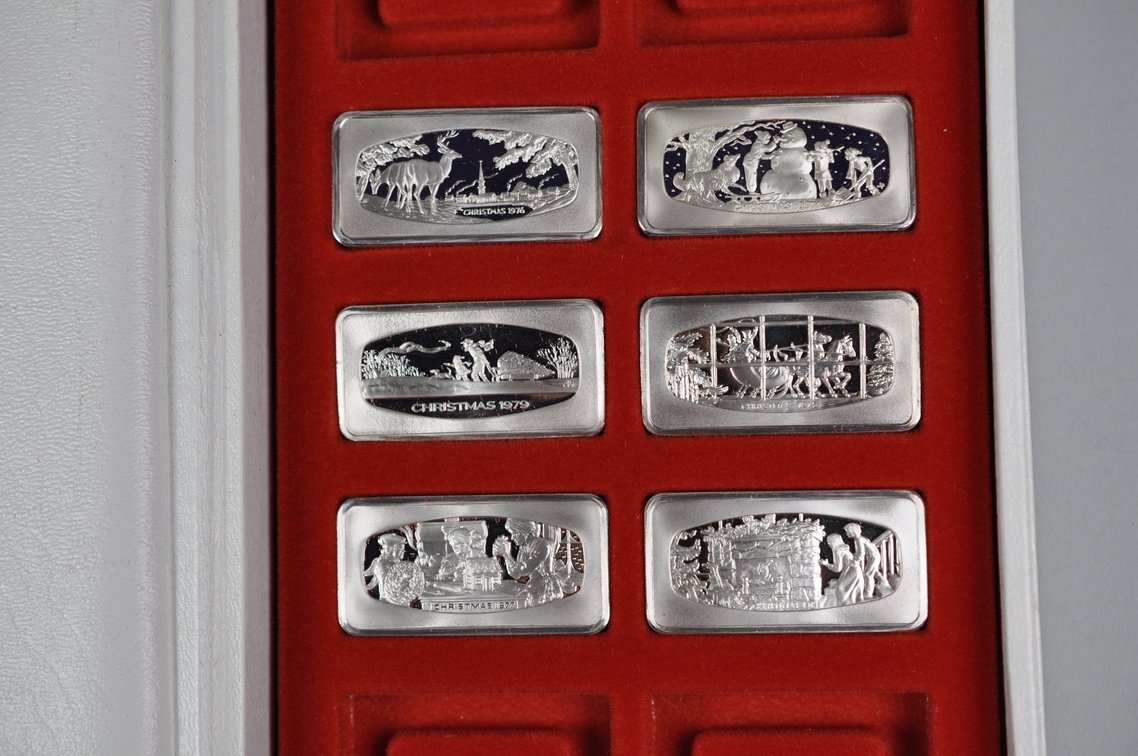 1974 Chirstmas Silver Ingot and 1970s Ingot Set, photo 6 of 15