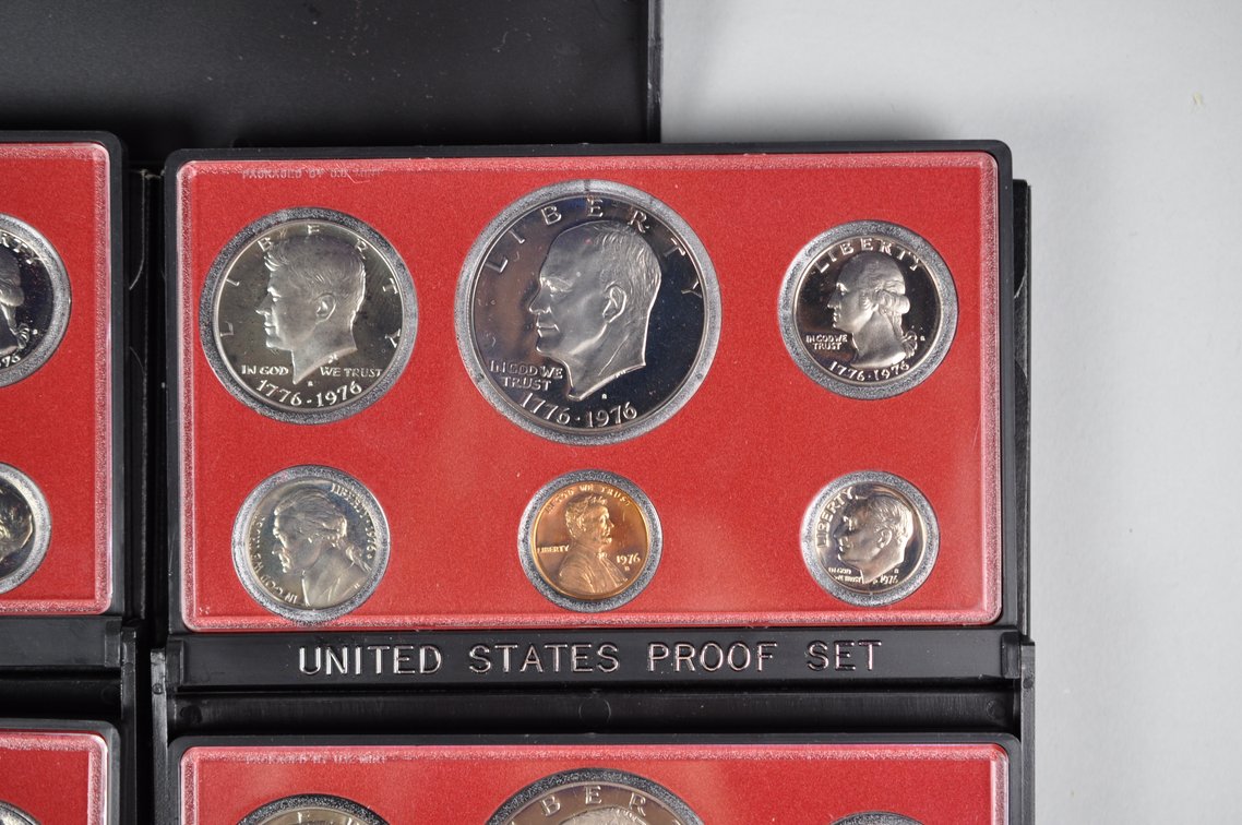 Five Original 1976 Proof Sets in Holders, photo 7 of 14