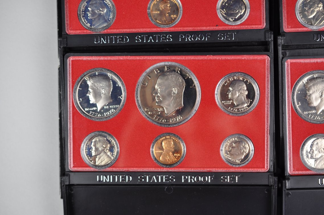 Five Original 1976 Proof Sets in Holders, photo 6 of 14