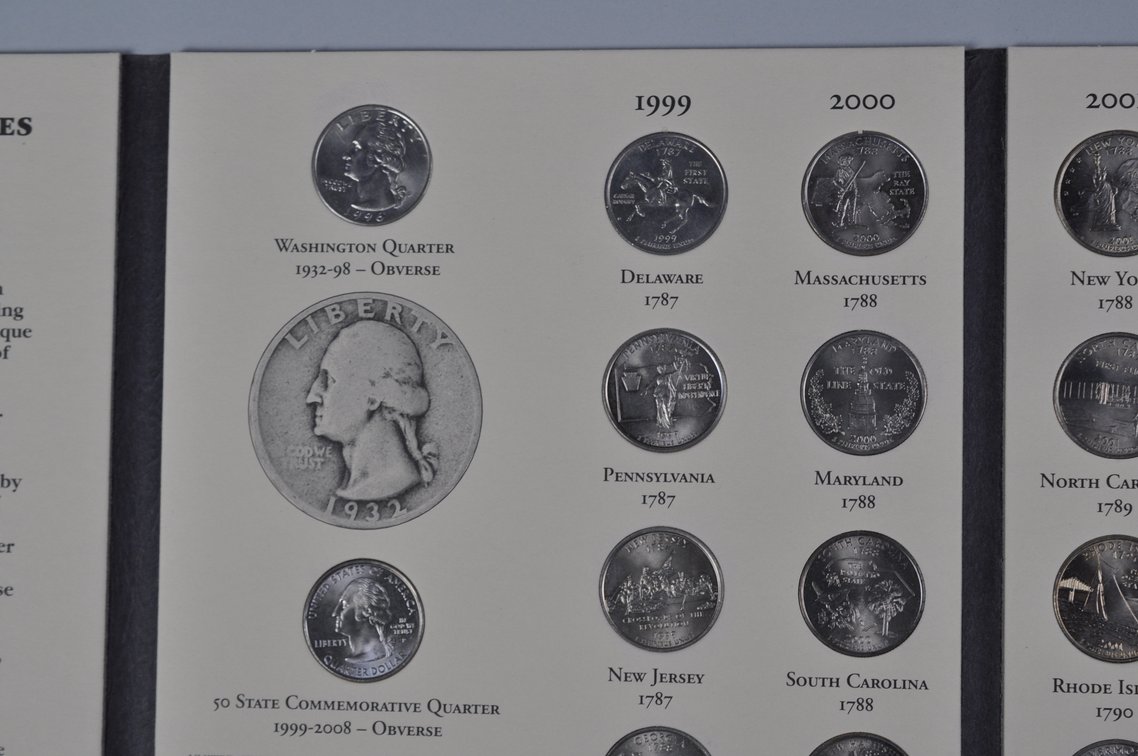 1999-2008 Fifty State Commemorative Quarters and Empty Half Dollar Folder, photo 5 of 15