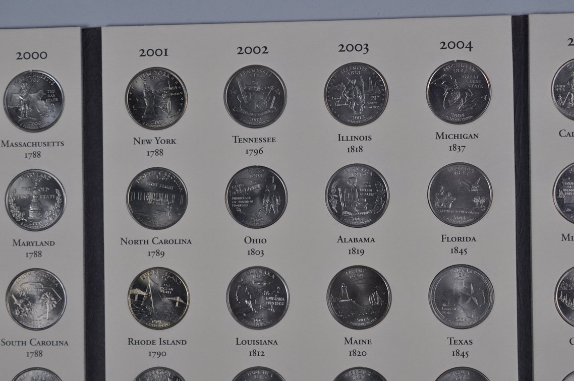 1999-2008 Fifty State Commemorative Quarters and Empty Half Dollar Folder, photo 7 of 15