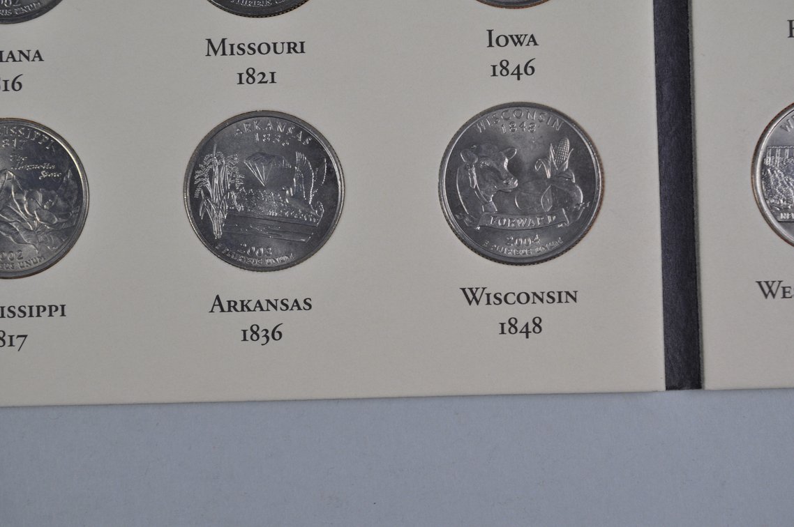 1999-2008 Fifty State Commemorative Quarters and Empty Half Dollar Folder, photo 9 of 15