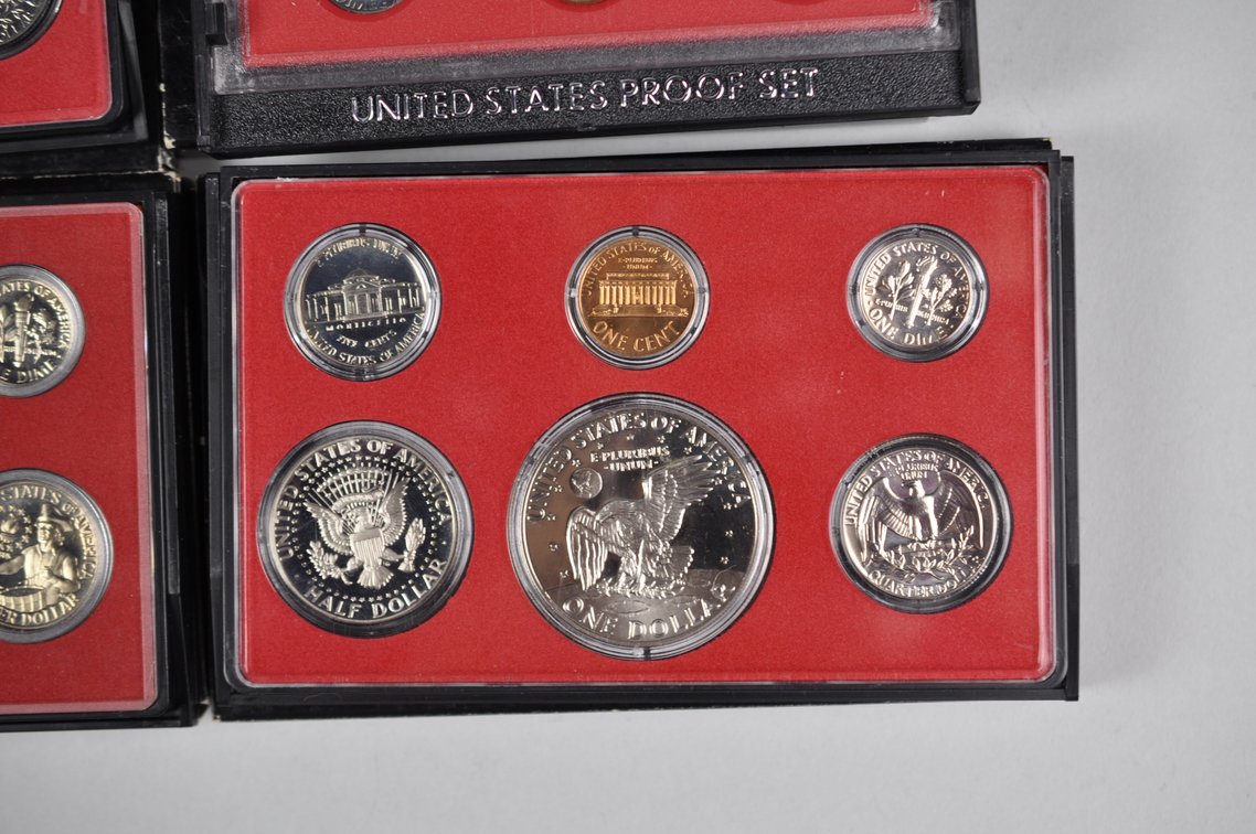 1970s and 1980s Original Proof Sets in Boxes, photo 12 of 14