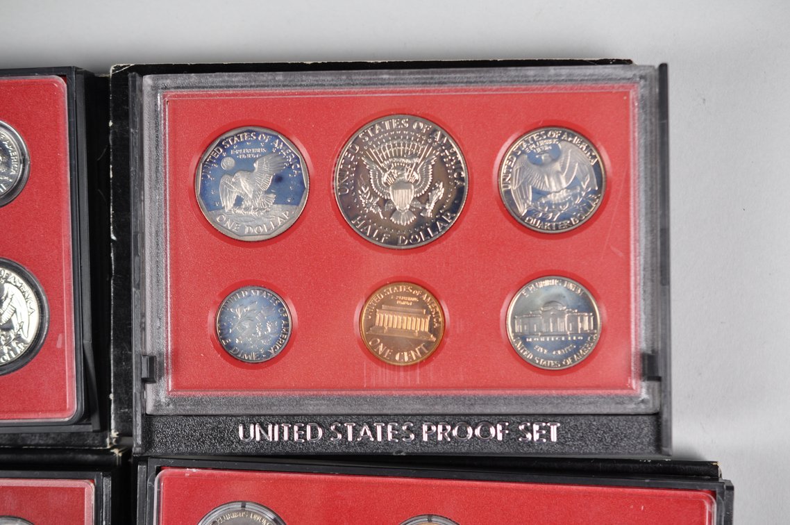 1970s and 1980s Original Proof Sets in Boxes, photo 13 of 14