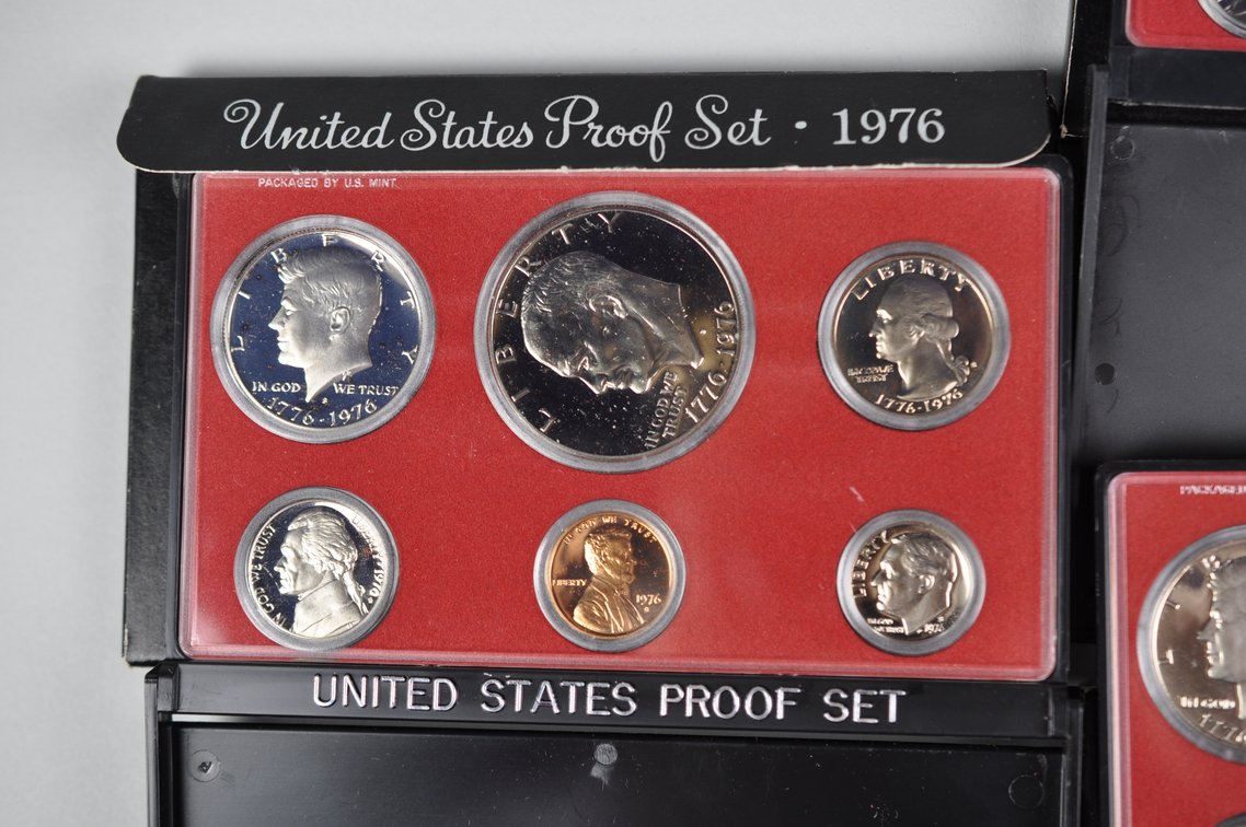 1970s and 1980s Original Proof Sets in Boxes, photo 3 of 14