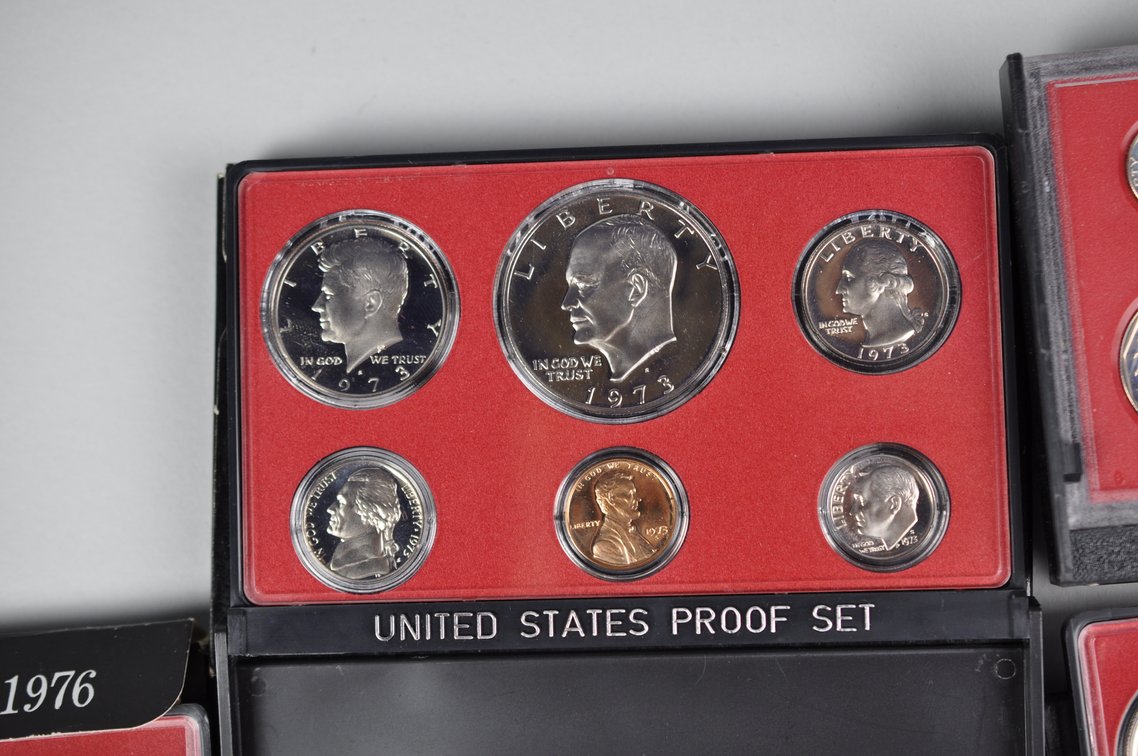 1970s and 1980s Original Proof Sets in Boxes, photo 5 of 14