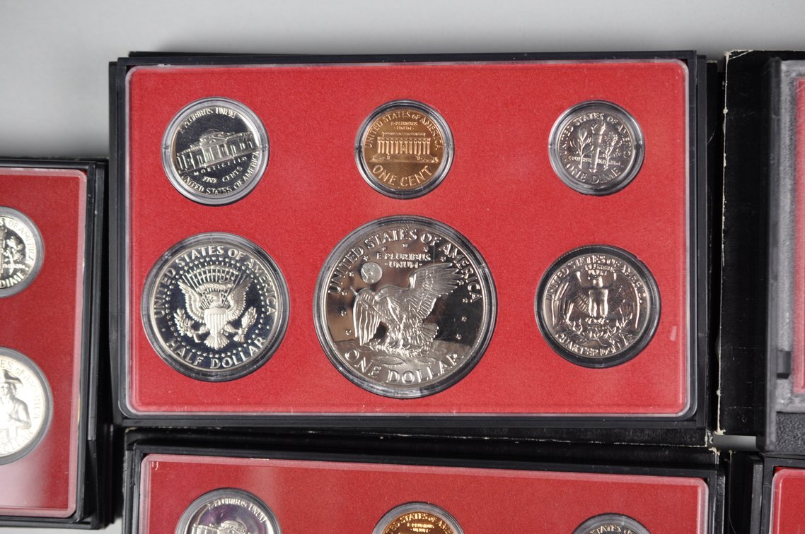 1970s and 1980s Original Proof Sets in Boxes, photo 10 of 14
