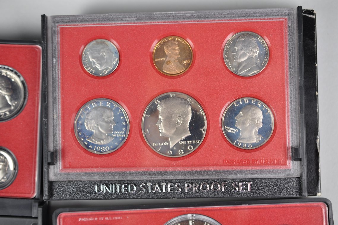 1970s and 1980s Original Proof Sets in Boxes, photo 6 of 14