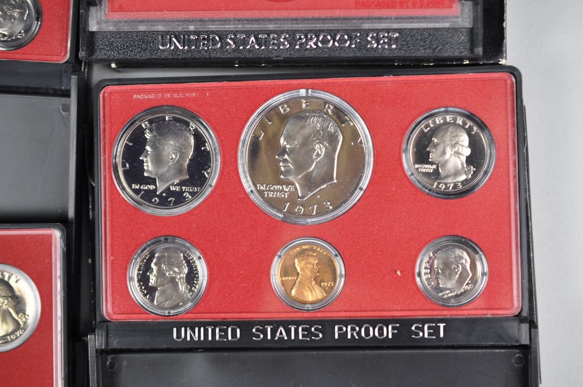 1970s and 1980s Original Proof Sets in Boxes, photo 7 of 14