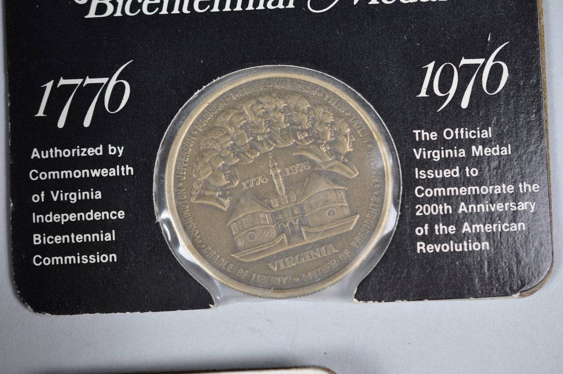 Bronze and Silver Medals and 1971 Silver Ike Proof Dollar Set, photo 3 of 12
