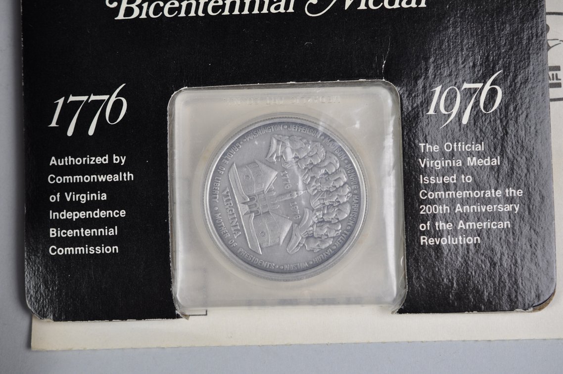 Bronze and Silver Medals and 1971 Silver Ike Proof Dollar Set, photo 7 of 12