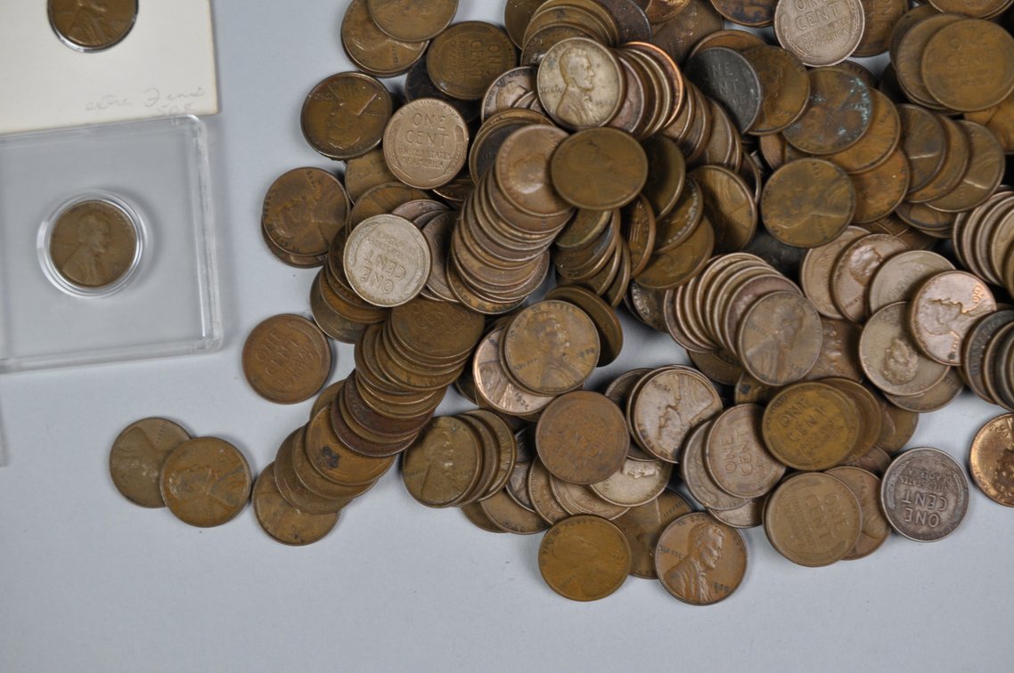 Collection of Wheat Cents, photo 3 of 13