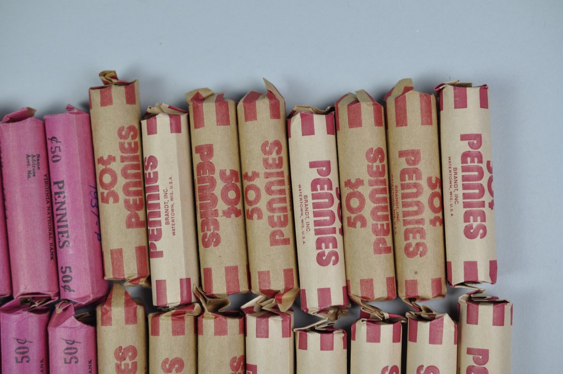 Collection of Lincoln Wheat Cents in Rolls, photo 4 of 7