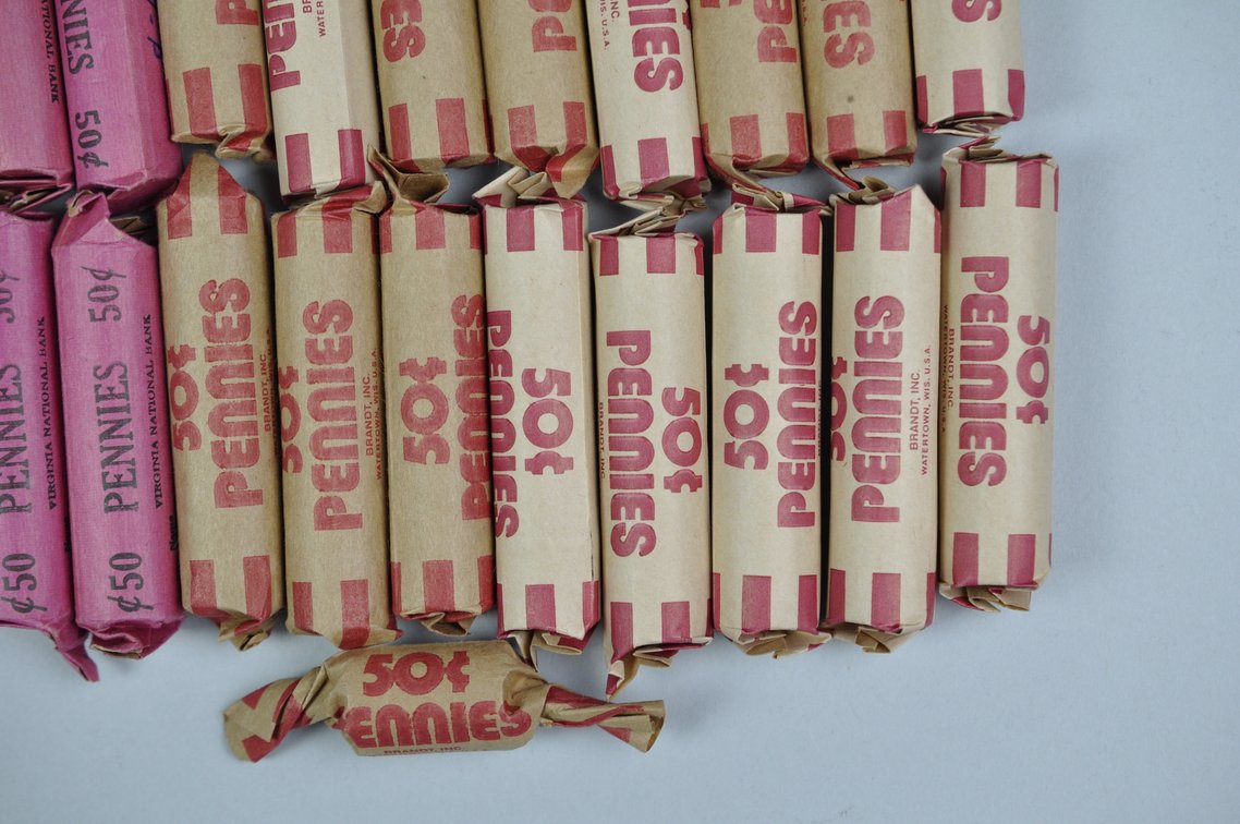 Collection of Lincoln Wheat Cents in Rolls, photo 6 of 7