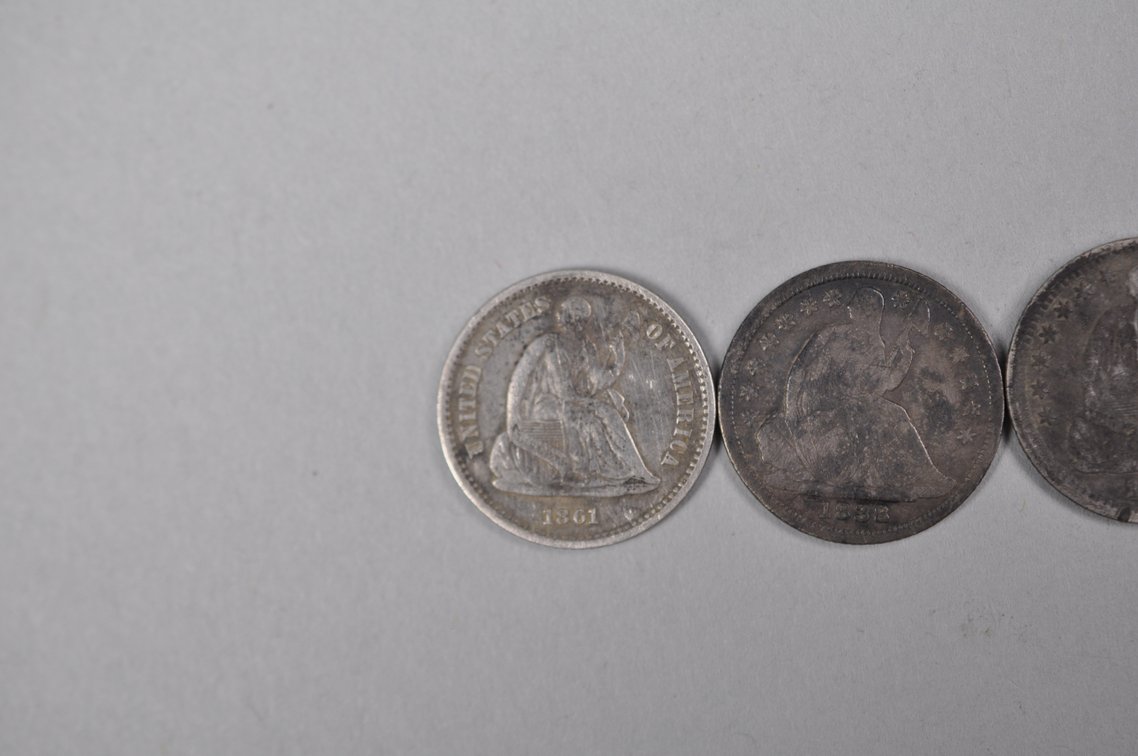 1838 and 1857 and 1861 Liberty Seated Half Dimes, photo 2 of 8