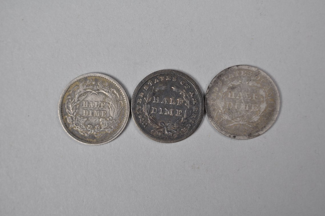 1838 and 1857 and 1861 Liberty Seated Half Dimes, photo 7 of 8