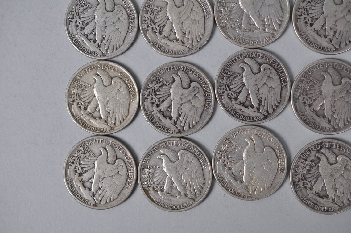1943 Walking Liberty US Silver Half Dollars, photo 9 of 10