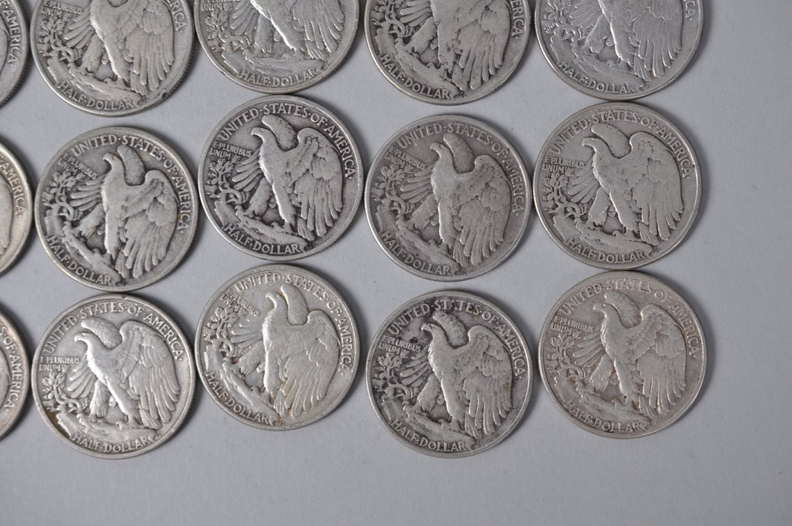 1943 Walking Liberty US Silver Half Dollars, photo 10 of 10