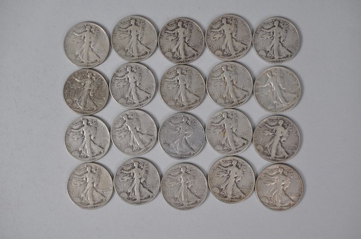 1944-1945 US Silver Half Dollars