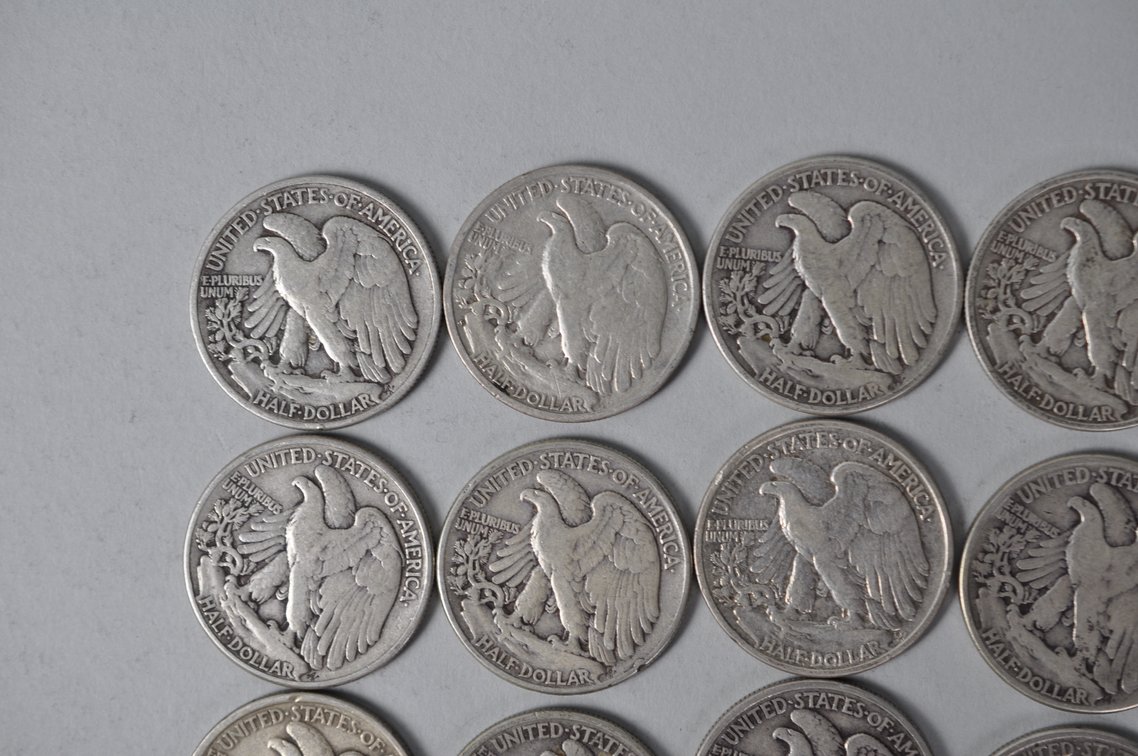 1943 Walking Liberty US Silver Half Dollars, photo 7 of 10
