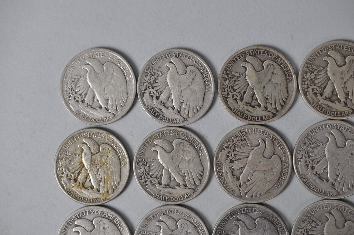 1944-1945 US Silver Half Dollars, photo 7 of 10