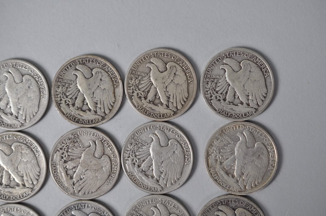 1944-1945 US Silver Half Dollars, photo 8 of 10