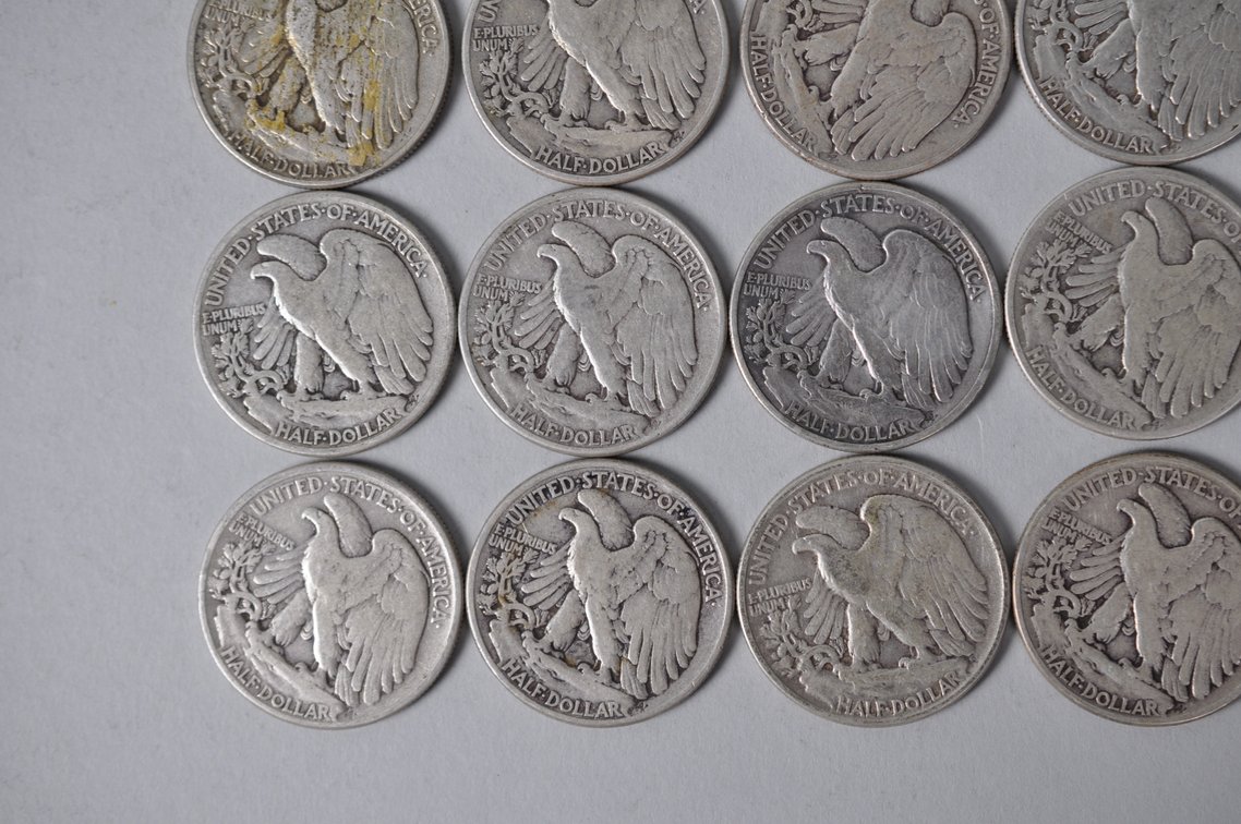 1944-1945 US Silver Half Dollars, photo 9 of 10