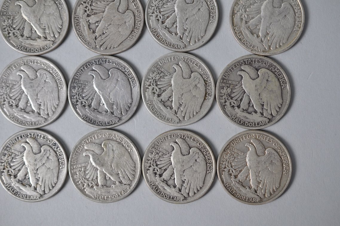 1944-1945 US Silver Half Dollars, photo 10 of 10