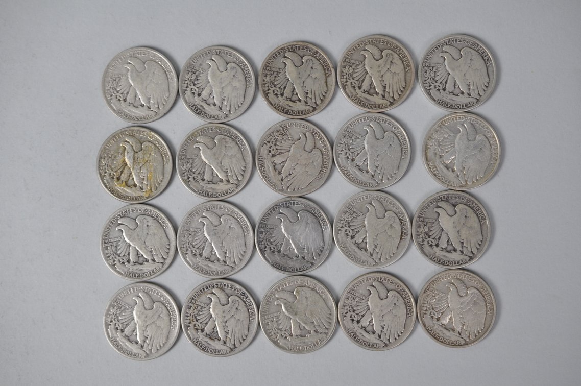 1944-1945 US Silver Half Dollars, photo 6 of 10