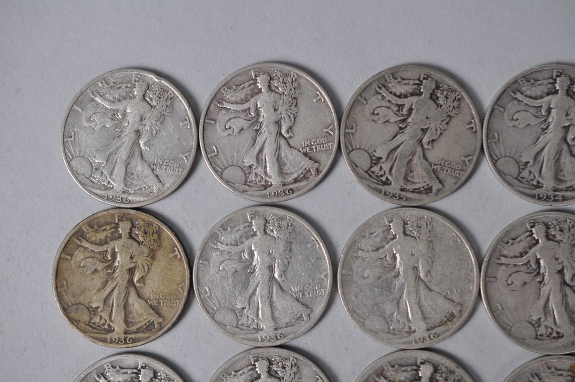 1917-1918, 1920, 1933-1936 US Silver Half Dollars, photo 2 of 10
