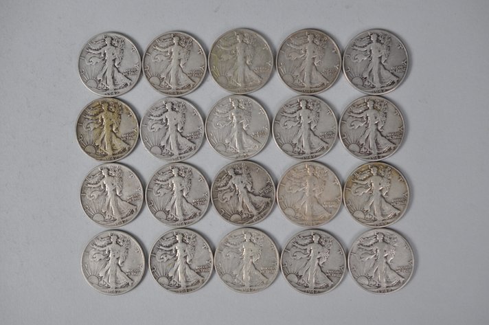 1942 US Silver Half Dollars