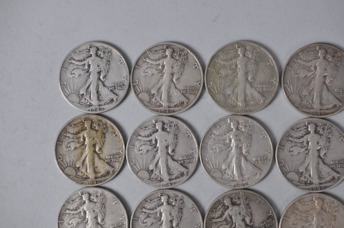 1942 US Silver Half Dollars, photo 2 of 10