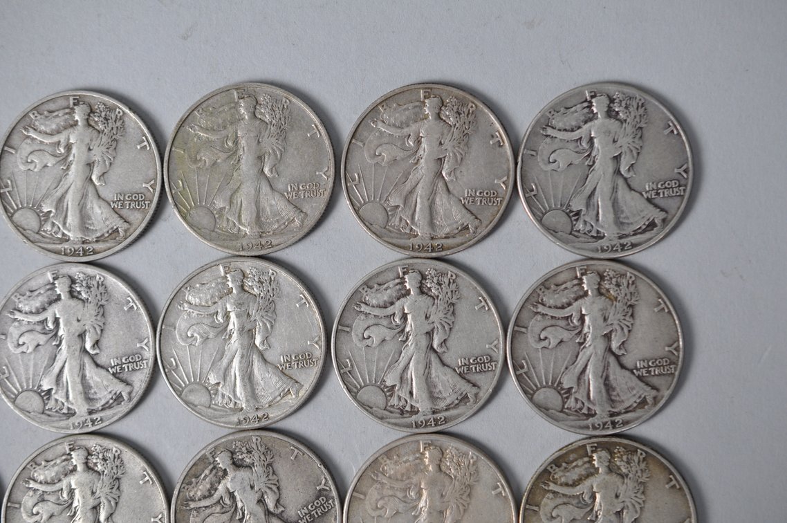 1942 US Silver Half Dollars, photo 3 of 10