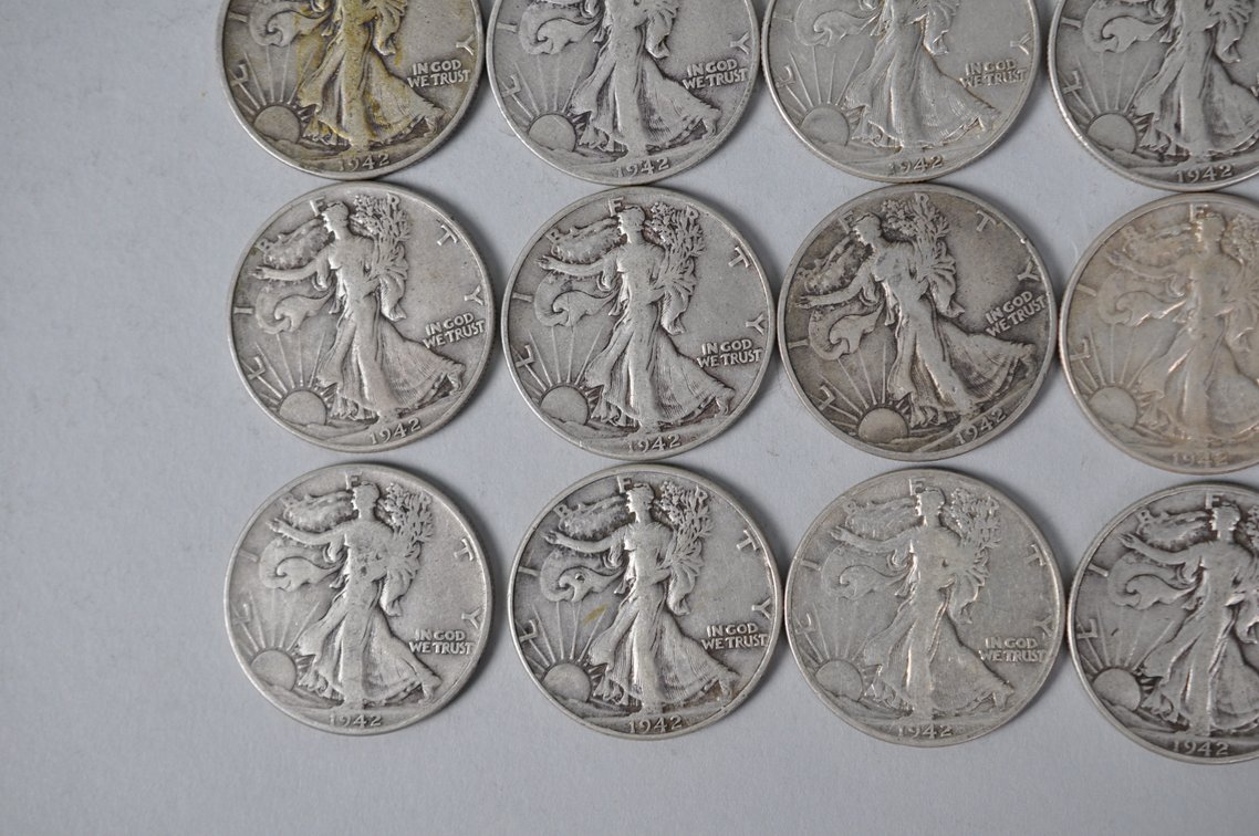 1942 US Silver Half Dollars, photo 4 of 10