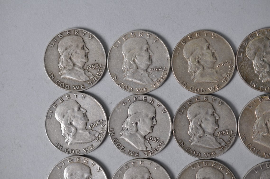 1953-1954, 1957-1958 US Silver Half Dollars, photo 2 of 10