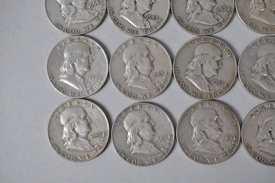 1953-1954, 1957-1958 US Silver Half Dollars, photo 4 of 10
