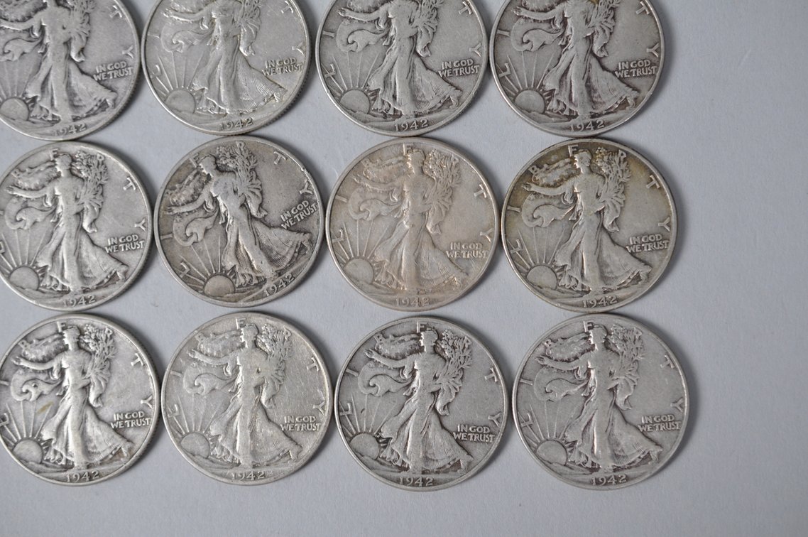 1942 US Silver Half Dollars, photo 5 of 10