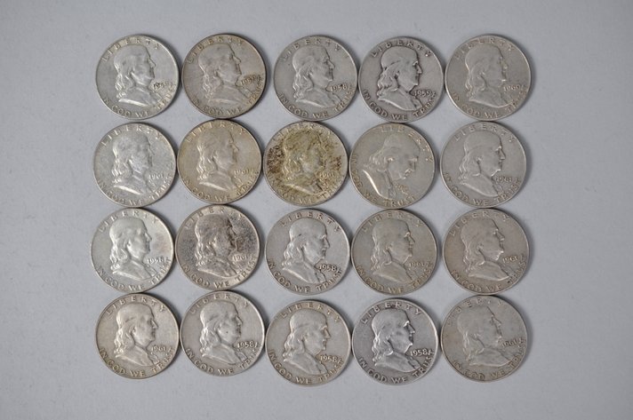 1958-1961 US Silver Half Dollars