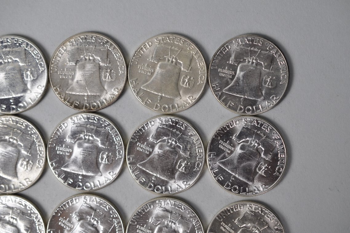 1958 US Silver Half Dollars, photo 8 of 11