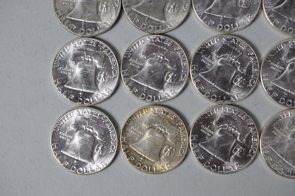 1958 US Silver Half Dollars, photo 9 of 11