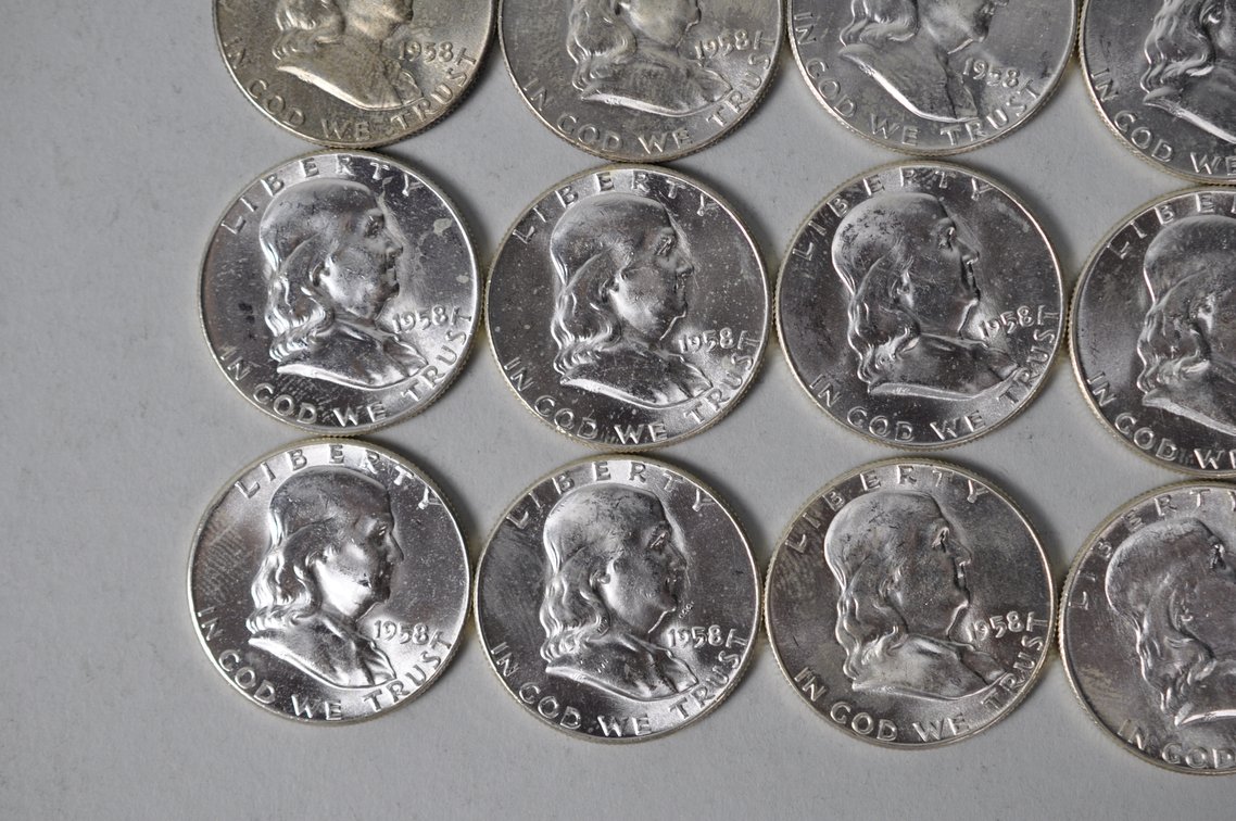 1958 US Silver Half Dollars, photo 4 of 11