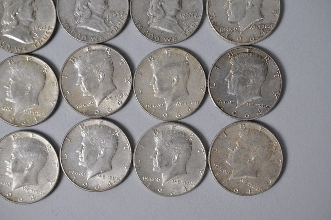 1963-1964 US Silver Half Dollars, photo 5 of 10