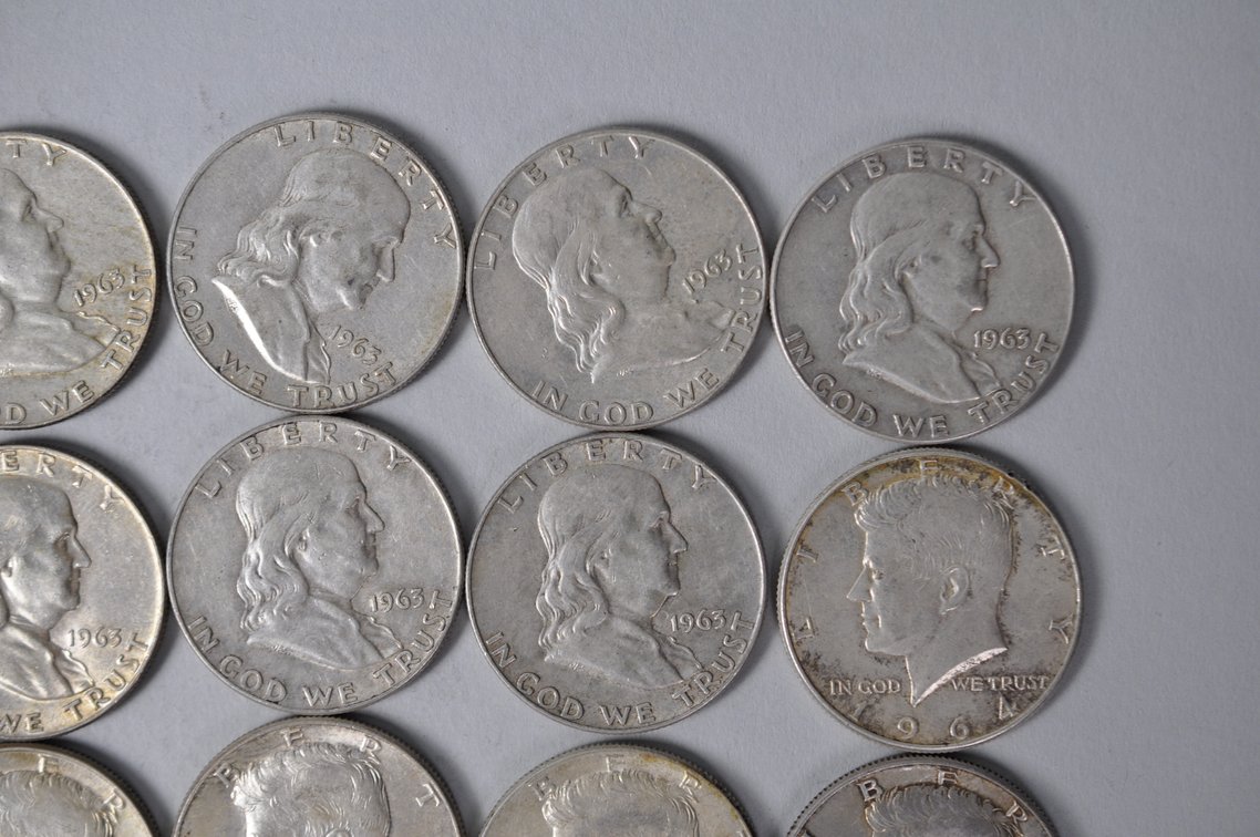 1963-1964 US Silver Half Dollars, photo 3 of 10