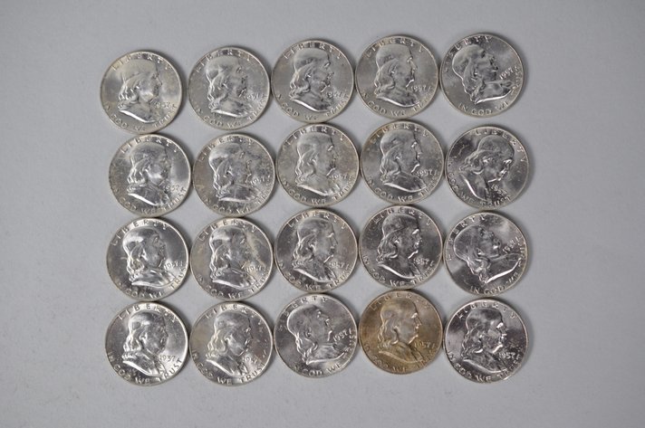 1957 US Silver Half Dollars