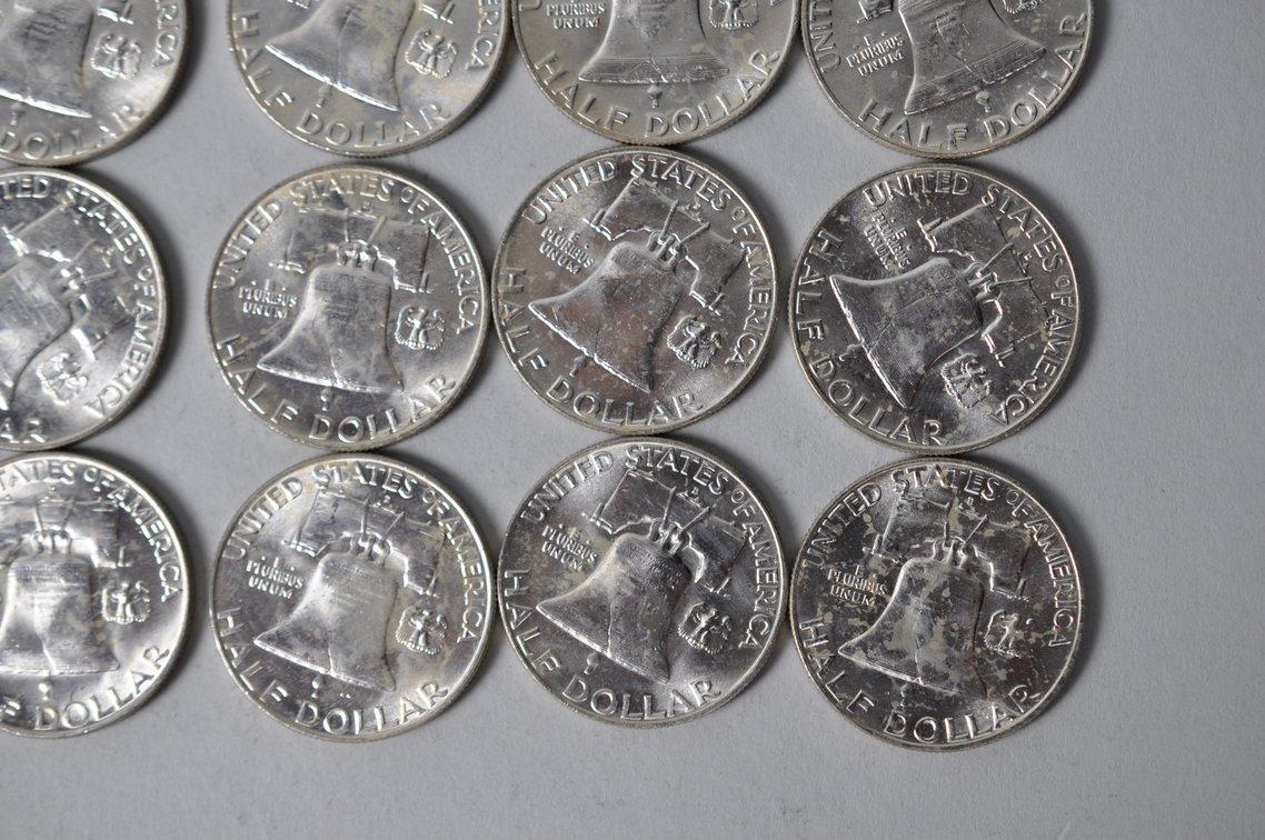 1957 US Silver Half Dollars, photo 11 of 11