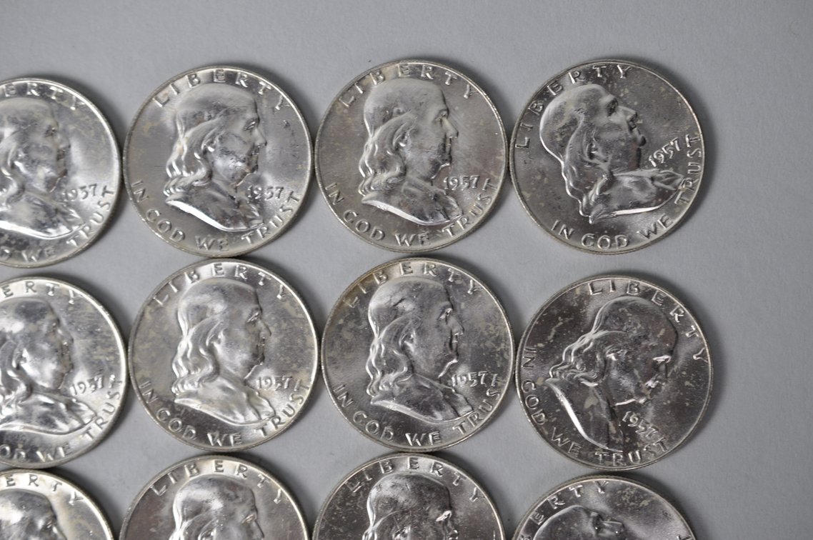 1957 US Silver Half Dollars, photo 4 of 11