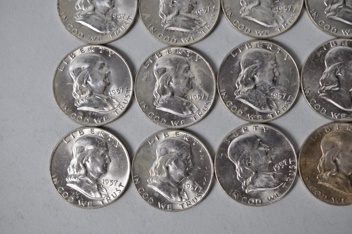 1957 US Silver Half Dollars, photo 5 of 11